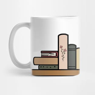 Floral book shelf Mug